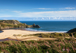 Ein weiteres Ausflugsziel des optionalen Ausflugspakets ist die Halbinsel Gower, die mit außergewöhnlichen Ausblicken begeistert.