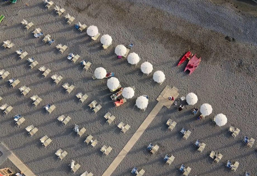 Luftansicht des Strandes