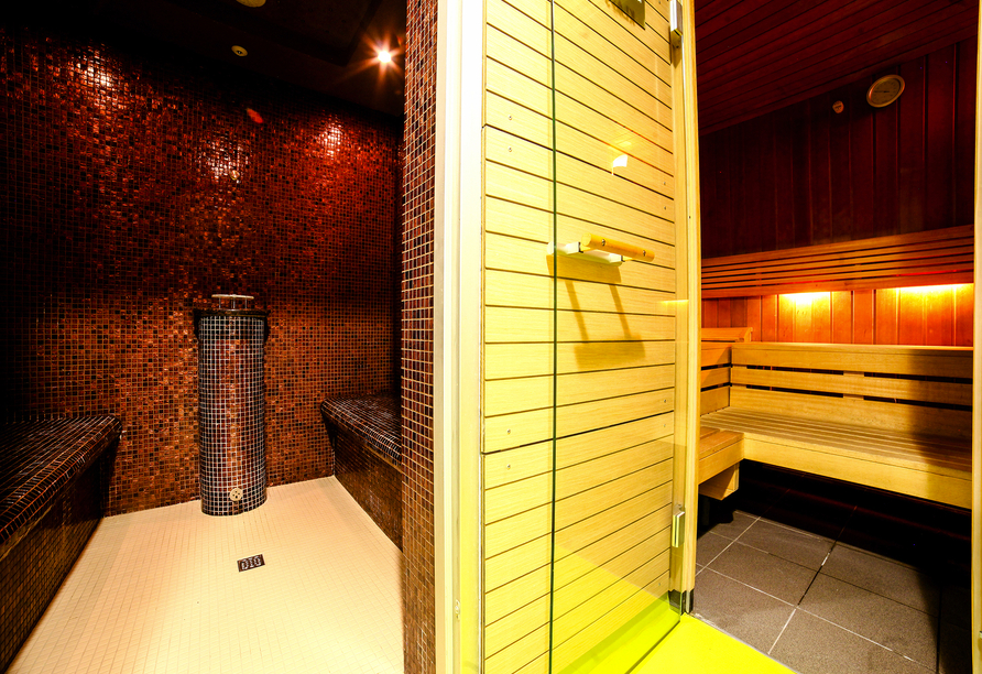 In der Sauna finden Sie Entspannung für Körper und Geist.