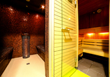 In der Sauna finden Sie Entspannung für Körper und Geist.
