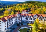 Das Hotel Buczyński Medical & Spa empfängt Sie inmitten des Isergebirges.