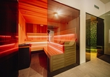 Genießen Sie die Ruhe der Sauna.