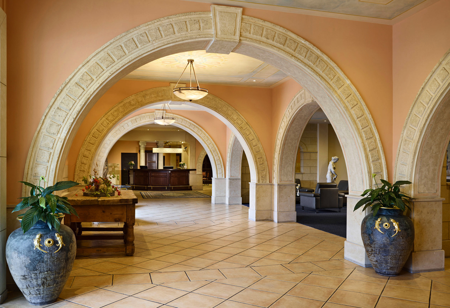 Eingangsbereich des Dorint Marc Aurel Resorts