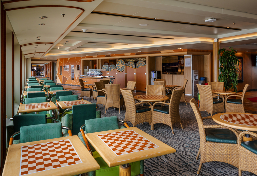 Ihr Schiff bietet Ihnen zwei Restaurants und ein Bistro.