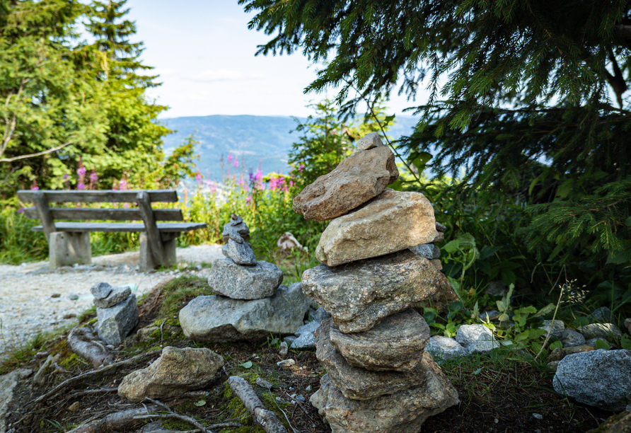 Der Große Arber bietet wunderschöne Plätze für eine kurze Verschnaufpause.
