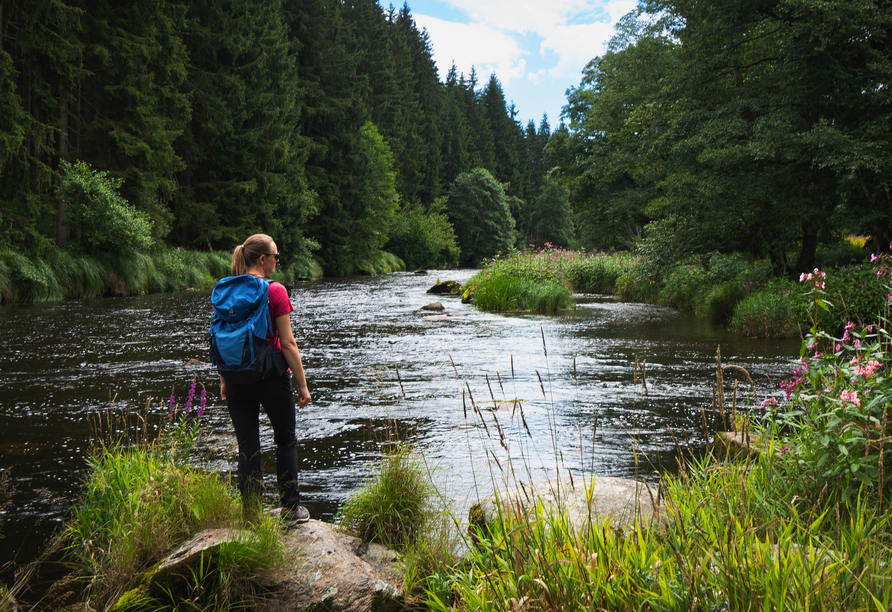 Genießen Sie absolute Ruhe und Natur pur beim Wandern entlang des Wildflusses „Schwarzer Regen