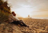 Entspannen Sie am feinsandigen Strand der polnischen Ostsee.