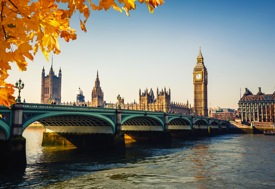 Erkunden Sie die Metropole London im goldenen Herbst! 