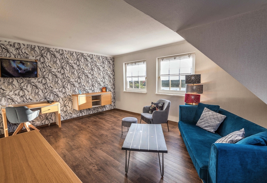 Beispiel für den Wohnbereich im Doppelzimmer Komfort