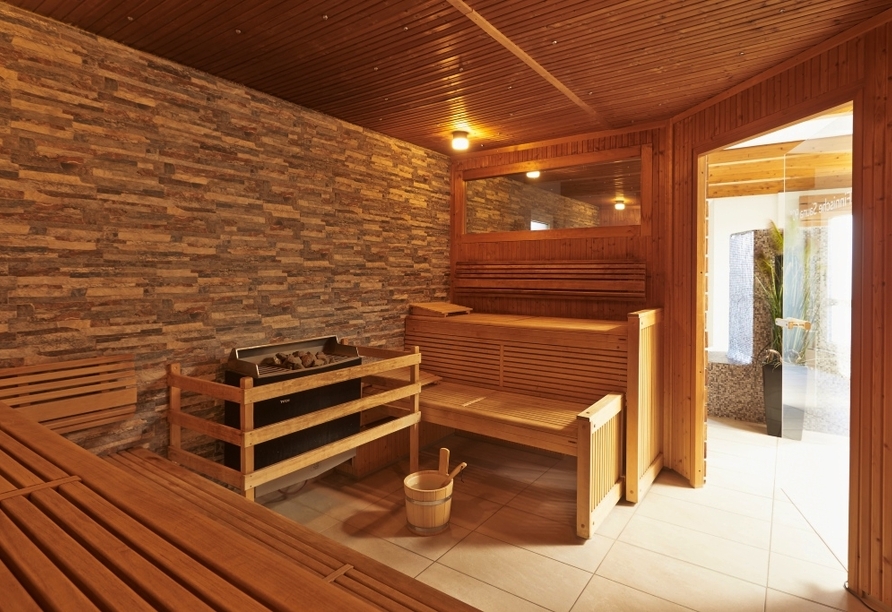 Entspannen Sie in den verschiedenen Saunen des Hotels.