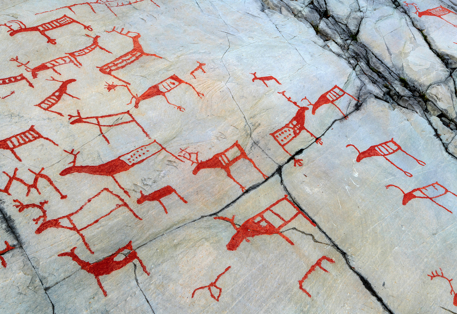 Die Steinritzungen von Alta erzählen Geschichten aus uralten Zeiten.
