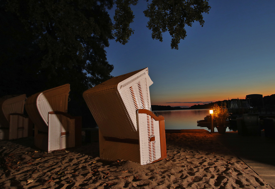 Der kleine Sandstrand am Ziegelsee 