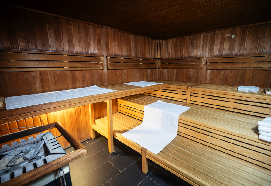 Die Sauna des Mühl Vital Resorts lädt zum Verweilen ein.