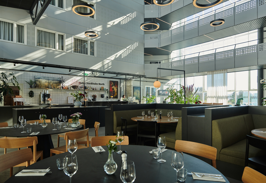 Restaurant im Beispielhotel First Hotel Stockholm North