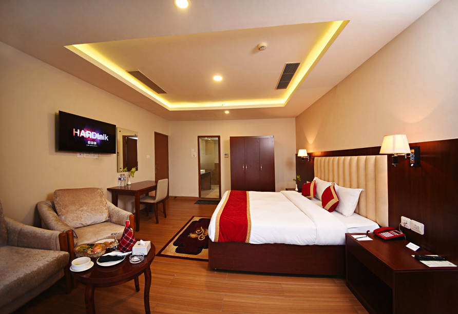 Beispiel eines Doppelzimmers im Beispielhotel Gorkha Garden Resort