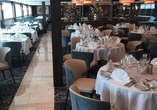 Lassen Sie sich im Restaurant an Bord kulinarisch verwöhnen.