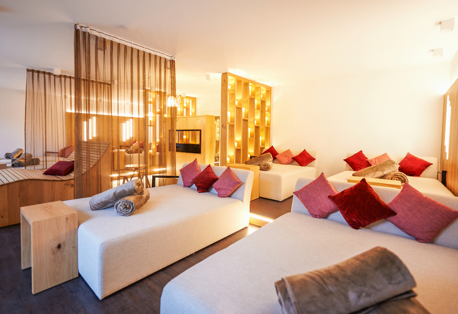 Auch in den Ruheräumen lässt es sich herrlich entspannen.