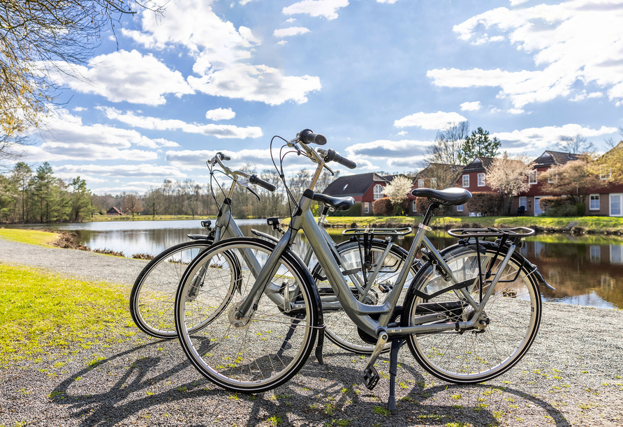 Leihen Sie sich im Resort ein Fahrrad und erkunden Sie die traumhafte Umgebung auf eigene Faust.
