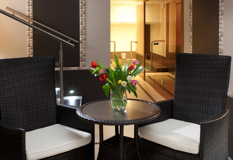 Machen Sie es sich im Hotel gemütlich.