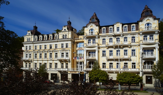 Außenansicht des Hotels Excelsior in Marienbad
