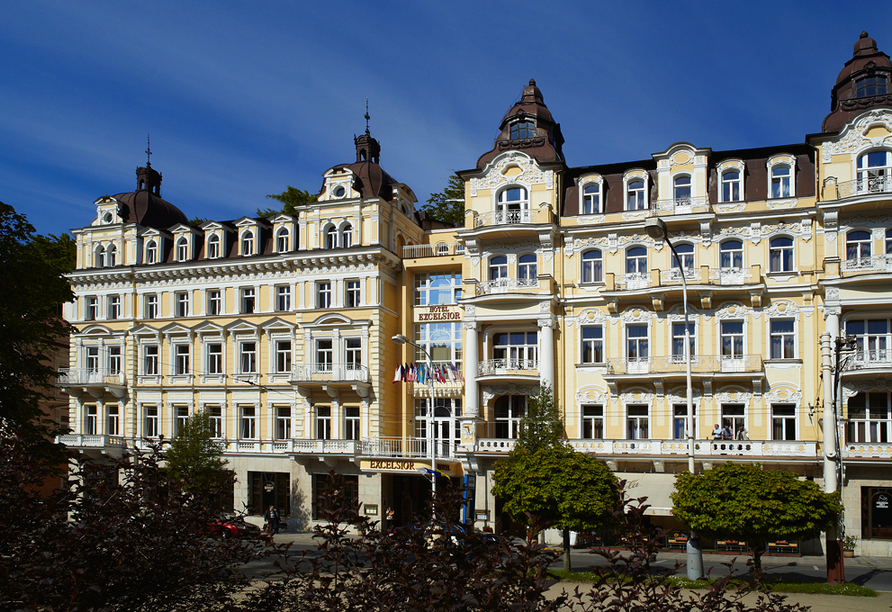 Außenansicht des Hotels Excelsior in Marienbad