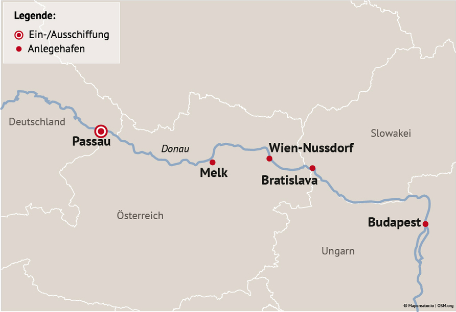 Ihre Reiseroute an Bord von VistaMilla