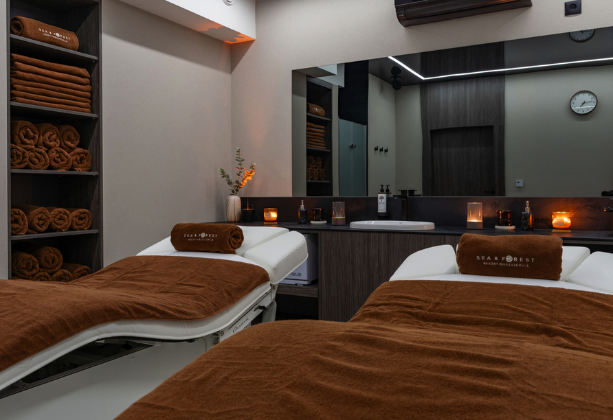 Entfliehen Sie dem Alltag und kommen Sie im Wellnessbereich zur Ruhe.