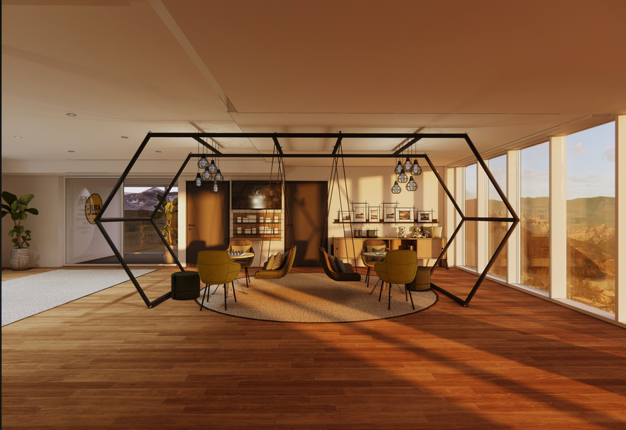 In der Lobby wartet ein gemütliches Plätzchen auf Sie – Modellbild