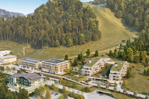 JUFA Hotel Werfenweng aus der Vogelperspektive – Modellbild