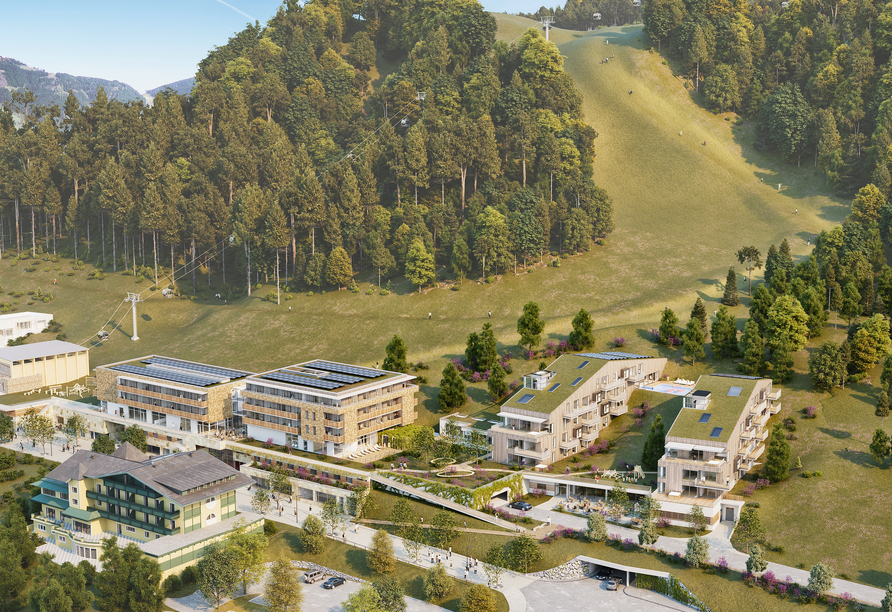 JUFA Hotel Werfenweng aus der Vogelperspektive – Modellbild