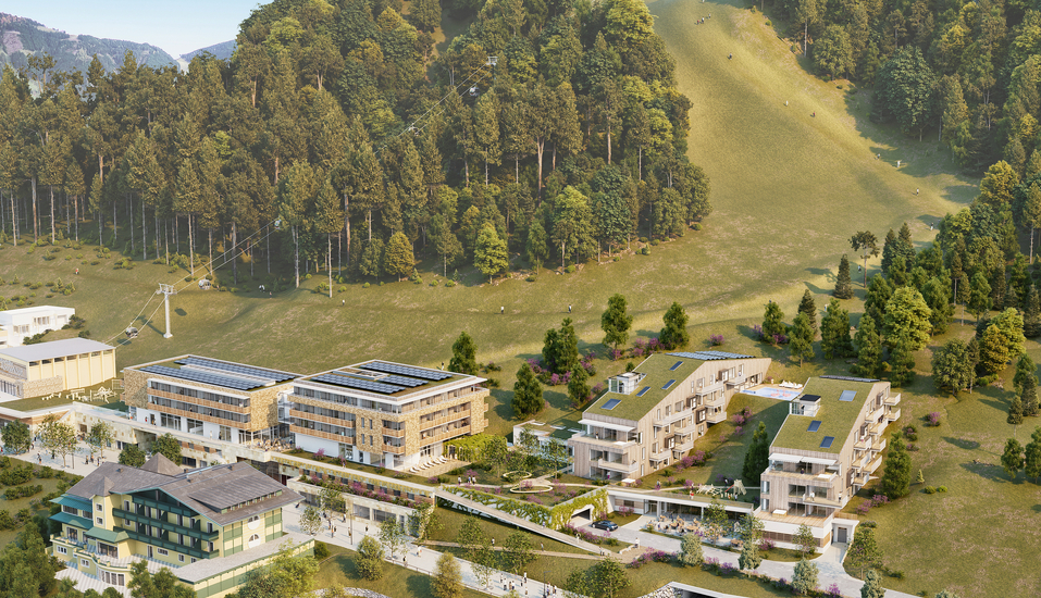 JUFA Hotel Werfenweng aus der Vogelperspektive – Modellbild