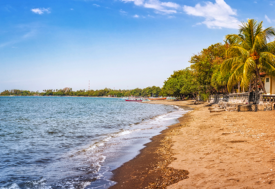 Lauschen Sie dem Meeresrauschen am Strand von Lovina.