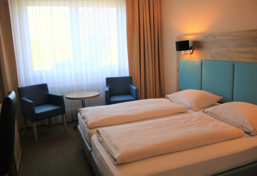 Beispiel eines Doppelzimmers im Nordseehotel Wilhelmshaven