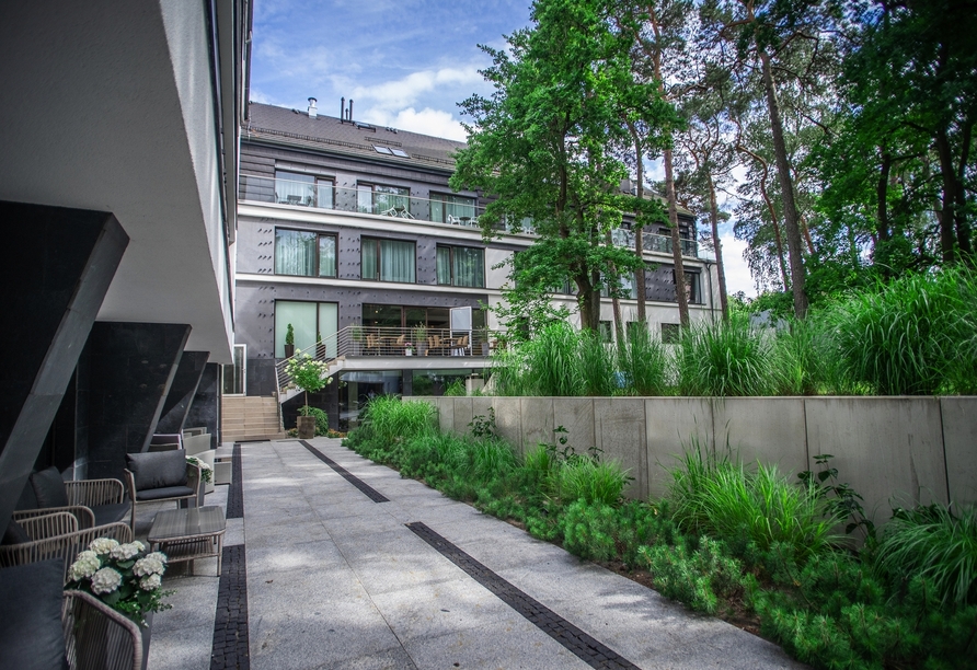 Gartenanlage des West Baltic Resorts