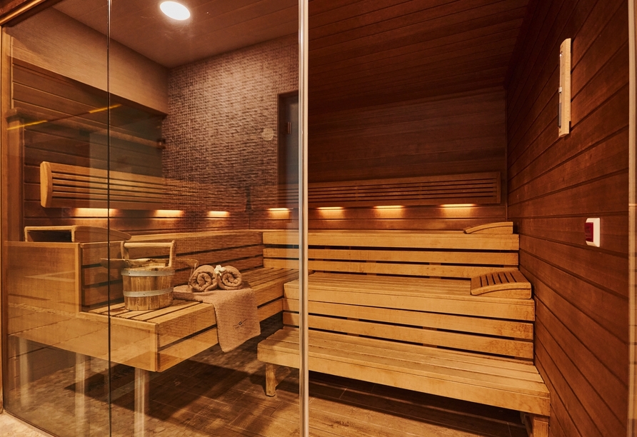 Sauna im Wellnessbereich des West Baltic Resorts