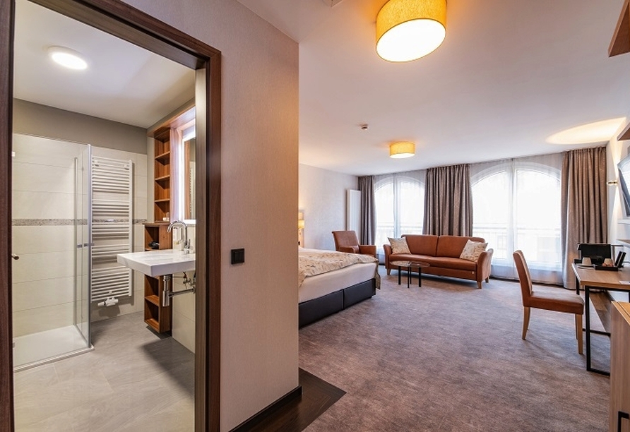 Beispiel eines Doppelzimmers Komfort Plus im Haupthaus