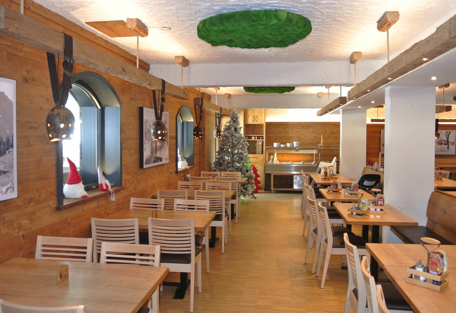 Lassen Sie sich im Restaurant kulinarisch verwöhnen.