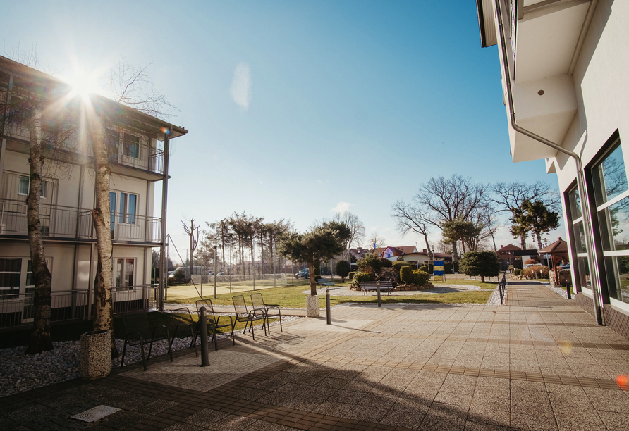 Außenanlage des Hotels