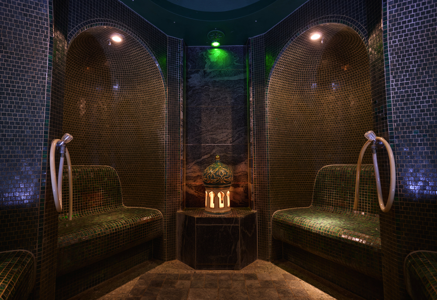 Genießen Sie die Saunawelt des Hotels in vollen Zügen.