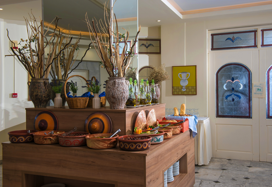 Freuen Sie sich auf leckeres Essen im Restaurant.