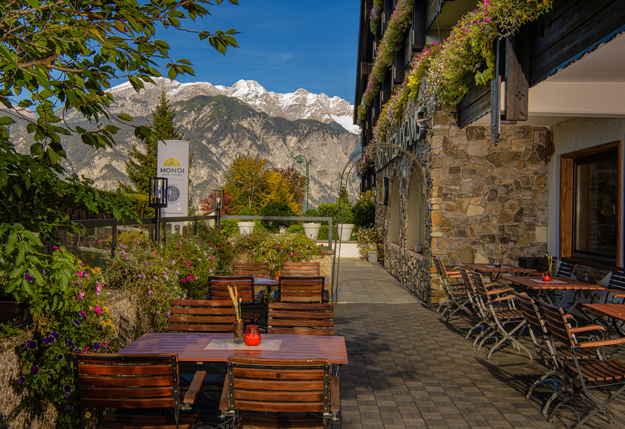 Atmen Sie frische Bergluft ein.