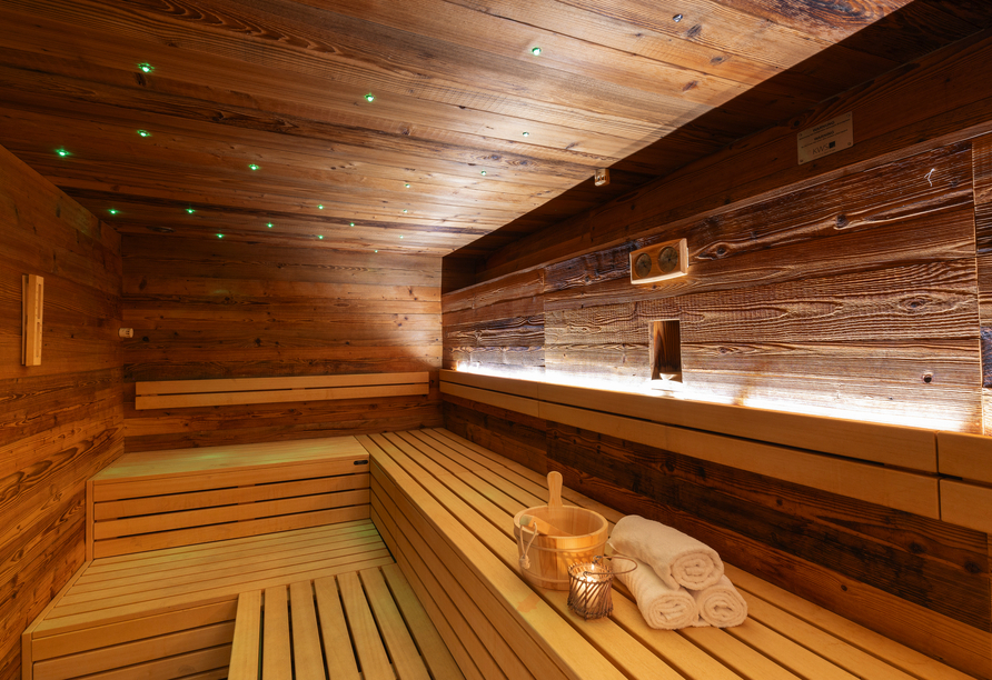 Entspannen Sie in der Sauna des MONDI Hotels Axams.