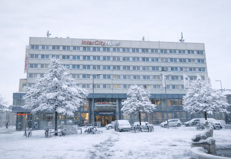 Die Außenansicht des Intercity Hotels Schwerin