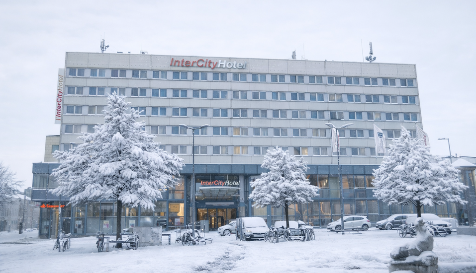 Die Außenansicht des Intercity Hotels Schwerin