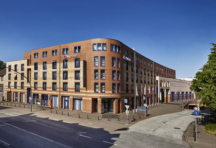 Das H4 Hotel Hamburg Bergedorf empfängt Sie.