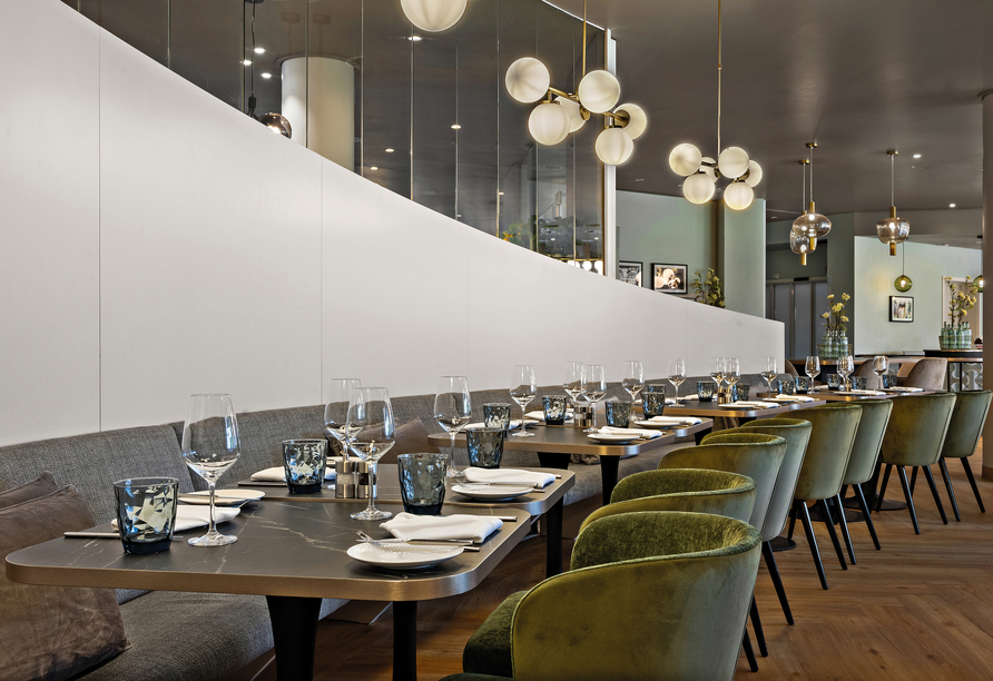 Im Restaurant genießen Sie kulinarische Höhepunkte.