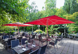 Terrasse des Mövenpick Hotels Münster