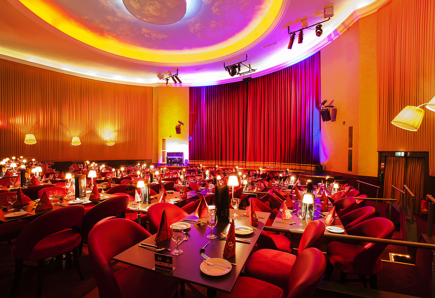 Genießen Sie während der Shows im GOP Varieté Münster ein leckeres 3-Gänge-Menü.