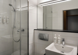 Beispiel eines Badezimmers im Doppelzimmer Business