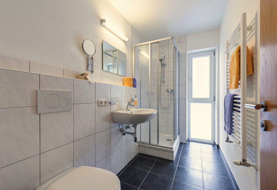 Beispiel eines Badezimmers im Hotel Gasthof Freisleben